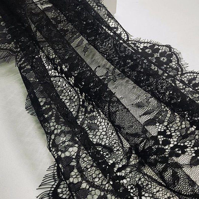 Lace Trim Wave Eyelash Nylon Lace Fabric for Bridal Wholesale Supplier 6